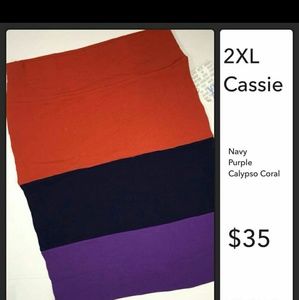 NEW 2X LULAROE CASSIE SKIRT COLORBLOCK 18 20 22